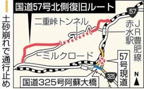 祝。国道５７号（現道、北部復旧ルート）開通