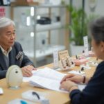 補聴器購入費助成金について相談している様子