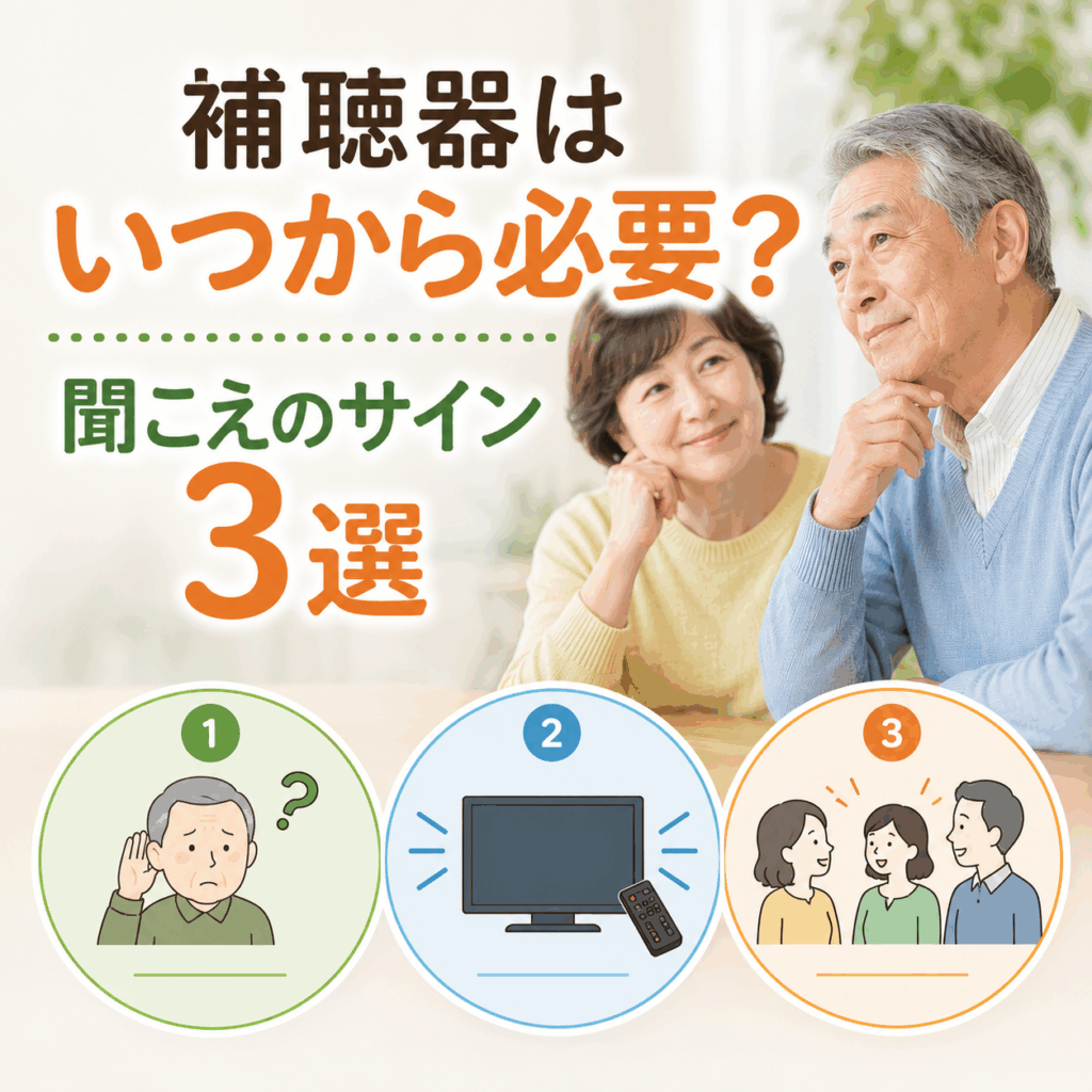 補聴器はいつから必要？聞こえのサイン３選